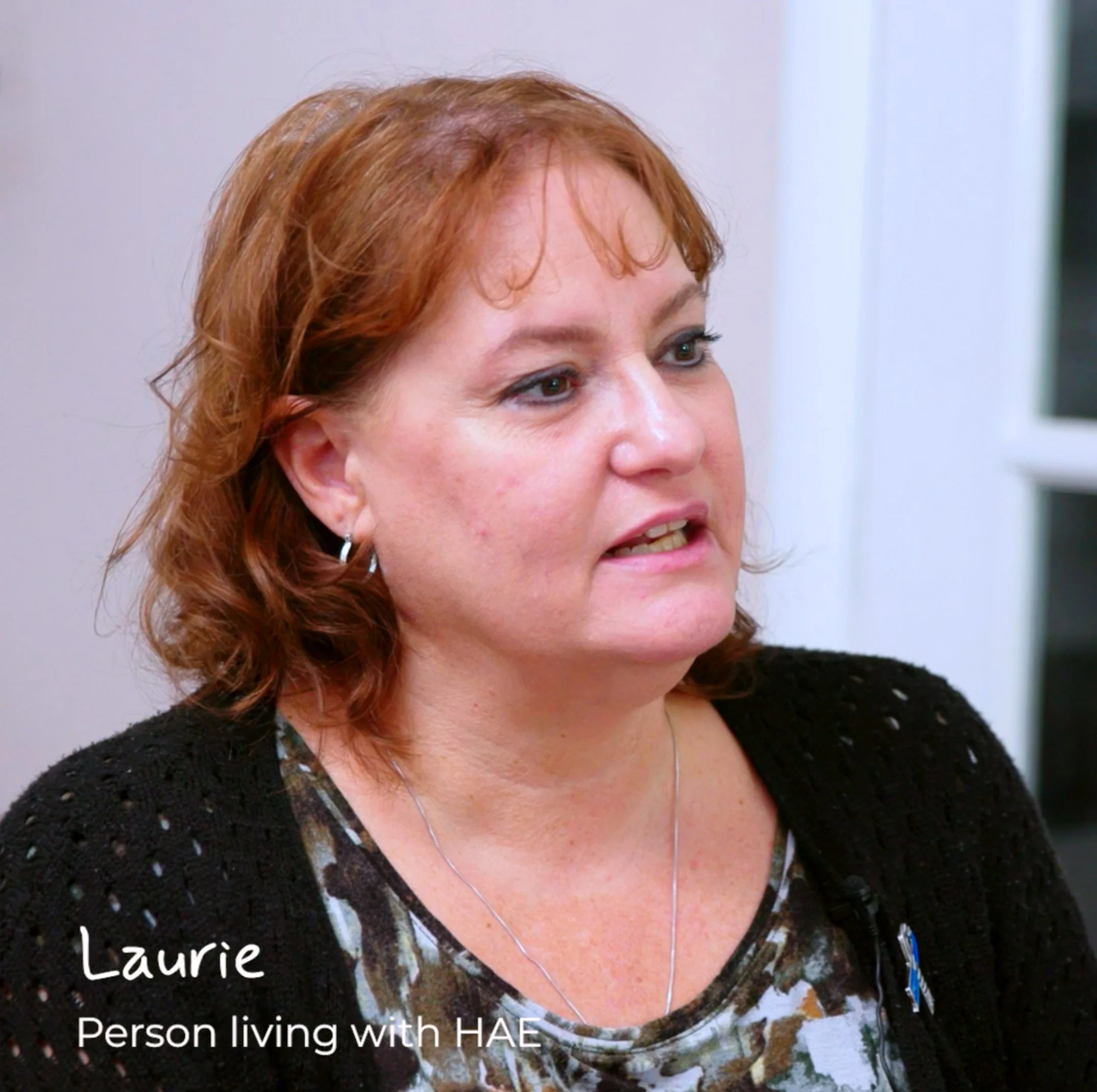 Video preview thumbnail of Laurie, a real person living with HAE sharing her story about keeping on-demand treatment on hand